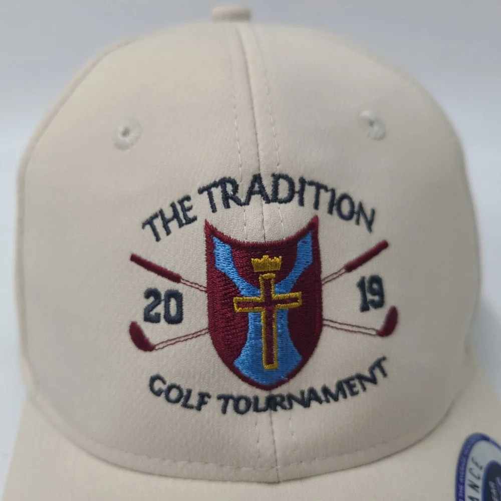 The‎ Tradition Golf Tournament Hat Adjustable Ahead Beige 2019 Crest Logo Men